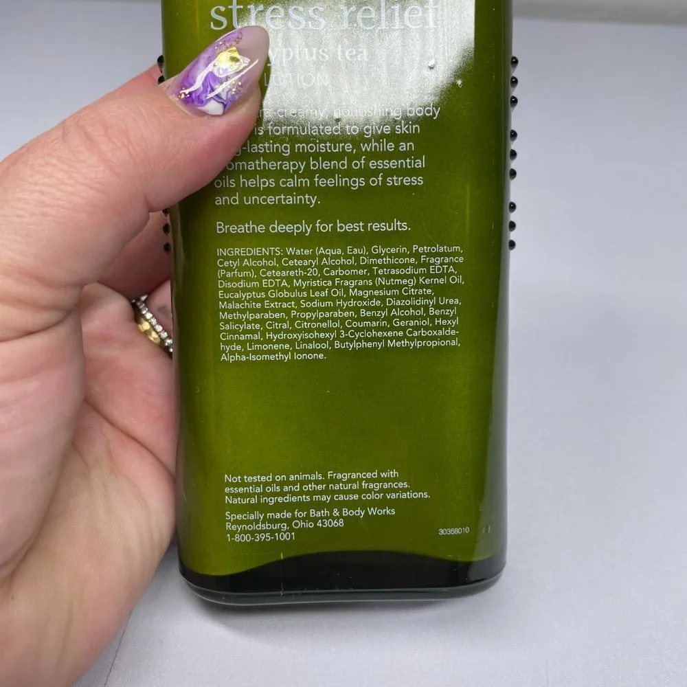 Bath & Body Works Aromatherapy Stress Relief Eucalyptus Tea Body Lotion 6.5 oz